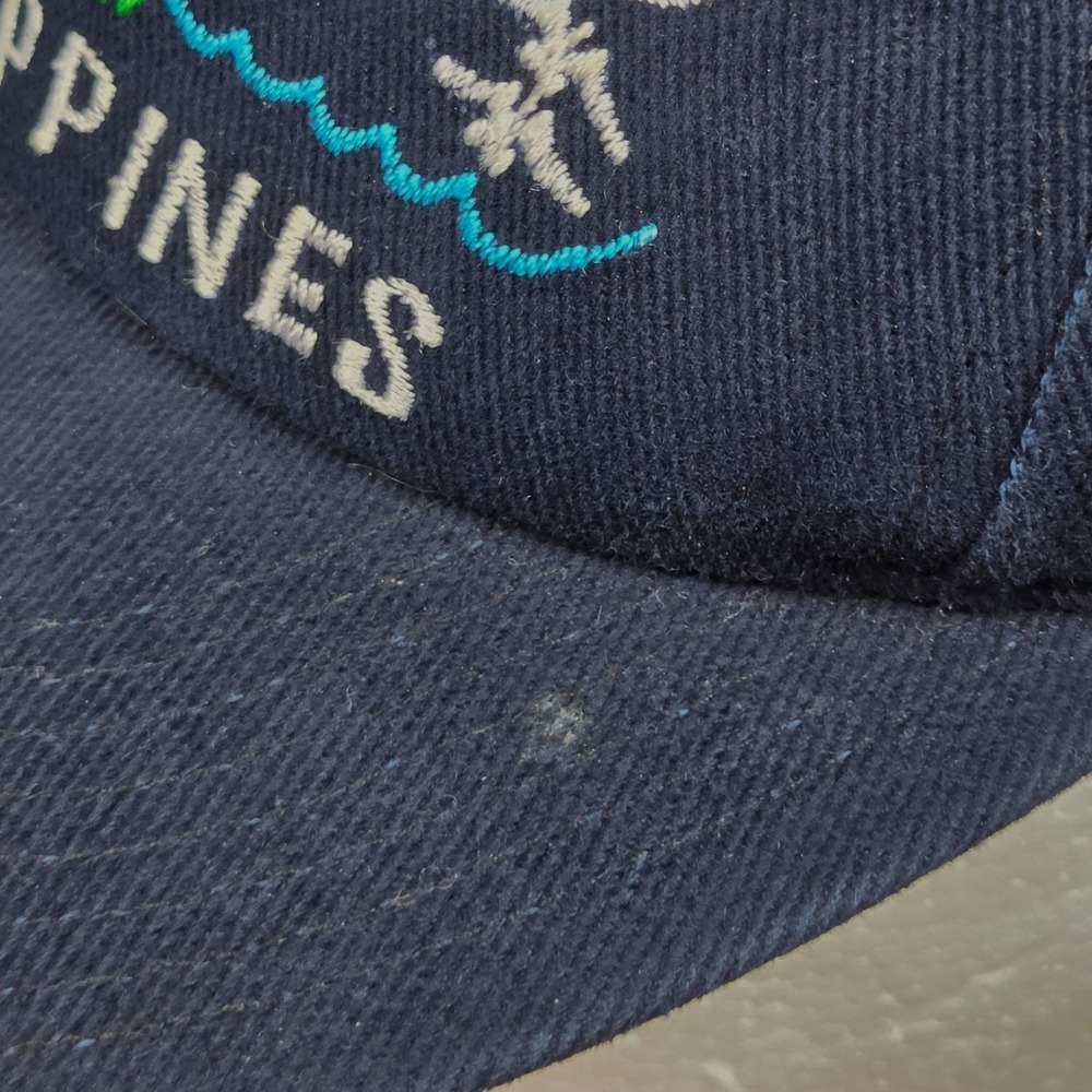 Vintage Subic Bay Philippines Hat Navy Blue Souvenir Snapback Cap Embroidered - Picture 5 of 7